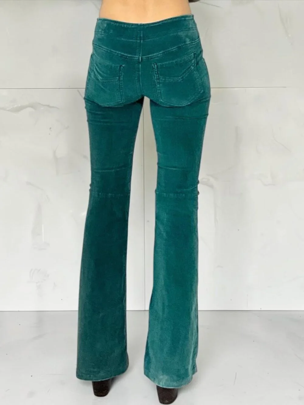 Free People We The Free Penny Pull-On Cord Flare Pant 25 Green